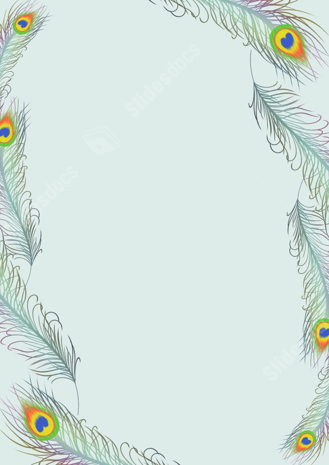 Bird Page Border And Printable Background In Word - Slidesdocs throughout Bird Feather Word Template