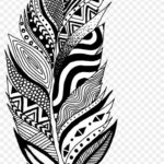 Black And White Feather Tattoo Design   Black And White Feather Intended For Feather Template Black And White