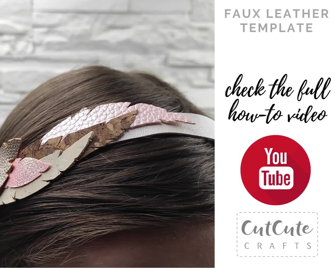 Boho Feathers Headband Svg Templates, Diy Faux Leather Headband, Felt  Headband Pattern Pdf, Hair Accessory Craft Project within Feather Headband Template