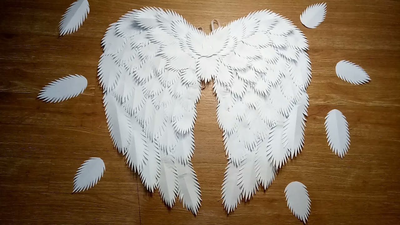 Budget-Friendly And Easy Angel Wings / Diy Angel Wings Made Of Paper with regard to Simpile Wing Feather Template