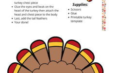 Build A 3D Turkey (Free Cut Out Printable) within 3D Turkey Template