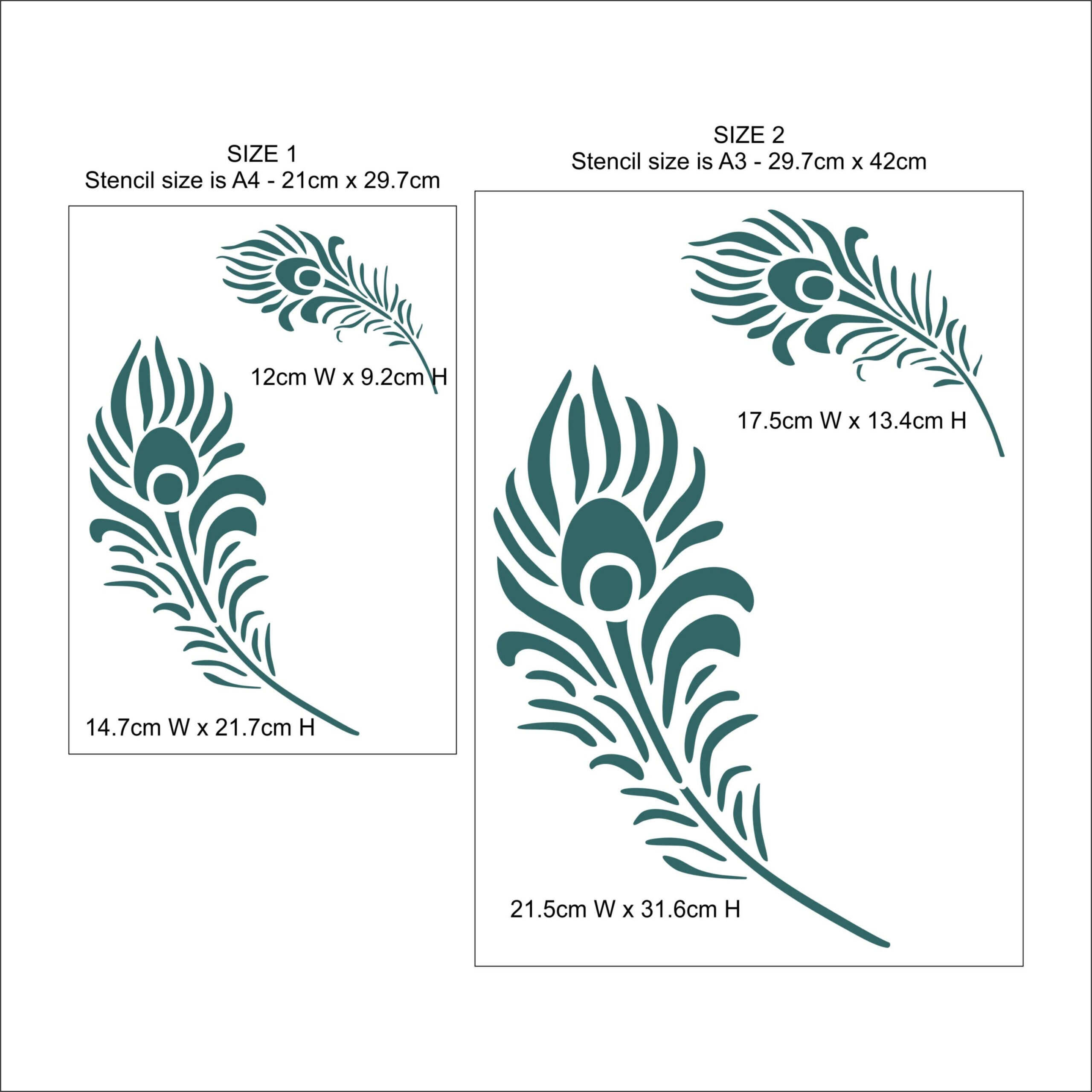 Buy Feather Design Stencil For Walls Fabric &amp;amp; Crafts Online In pertaining to Spray Paint Feather Template
