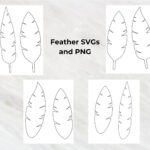 Buy Feathers Template Svg Png For Cricut, Silhouette, Brother In Printable Feather Shape Feather Template