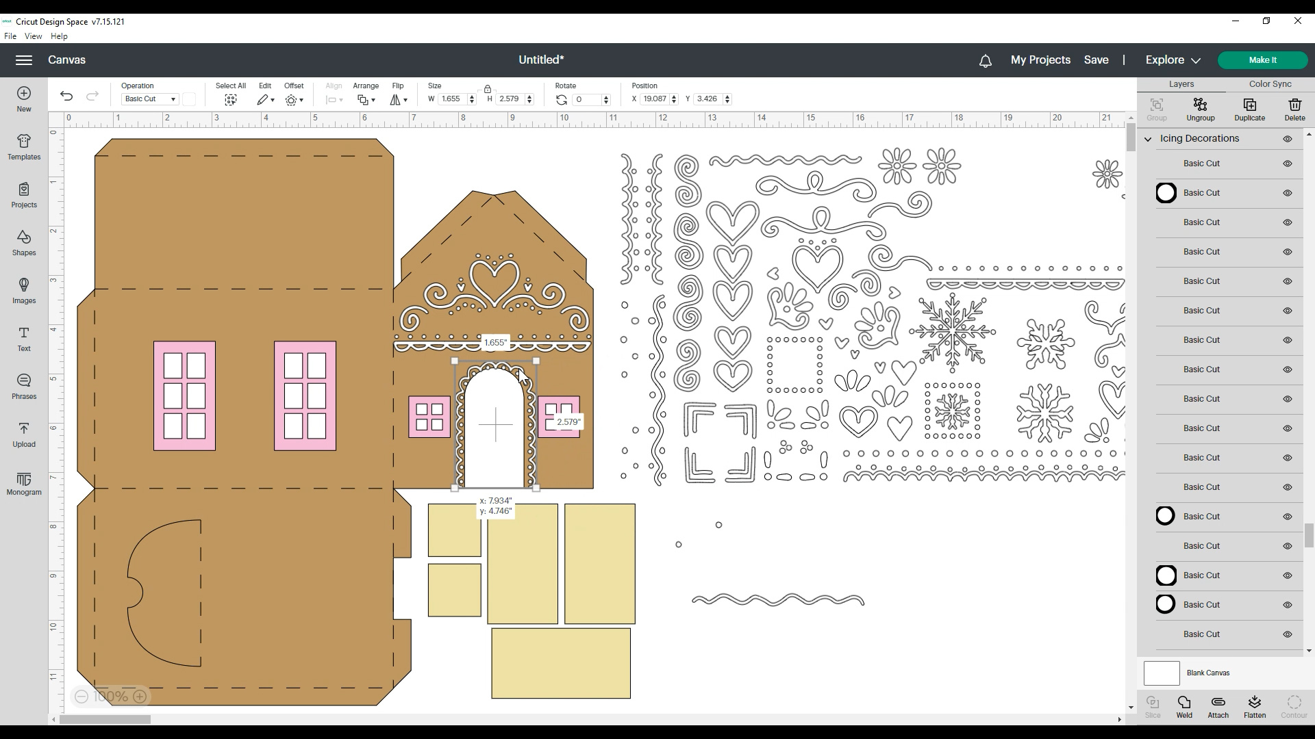 Cardboard Gingerbread Houses + Svg Files - Happiness Is Homemade pertaining to Cricut Gingerbread House Template