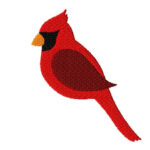 Cardinal Red Bird Machine Embroidery Design Mini Bird Cardinal For Cardinal Feather Template