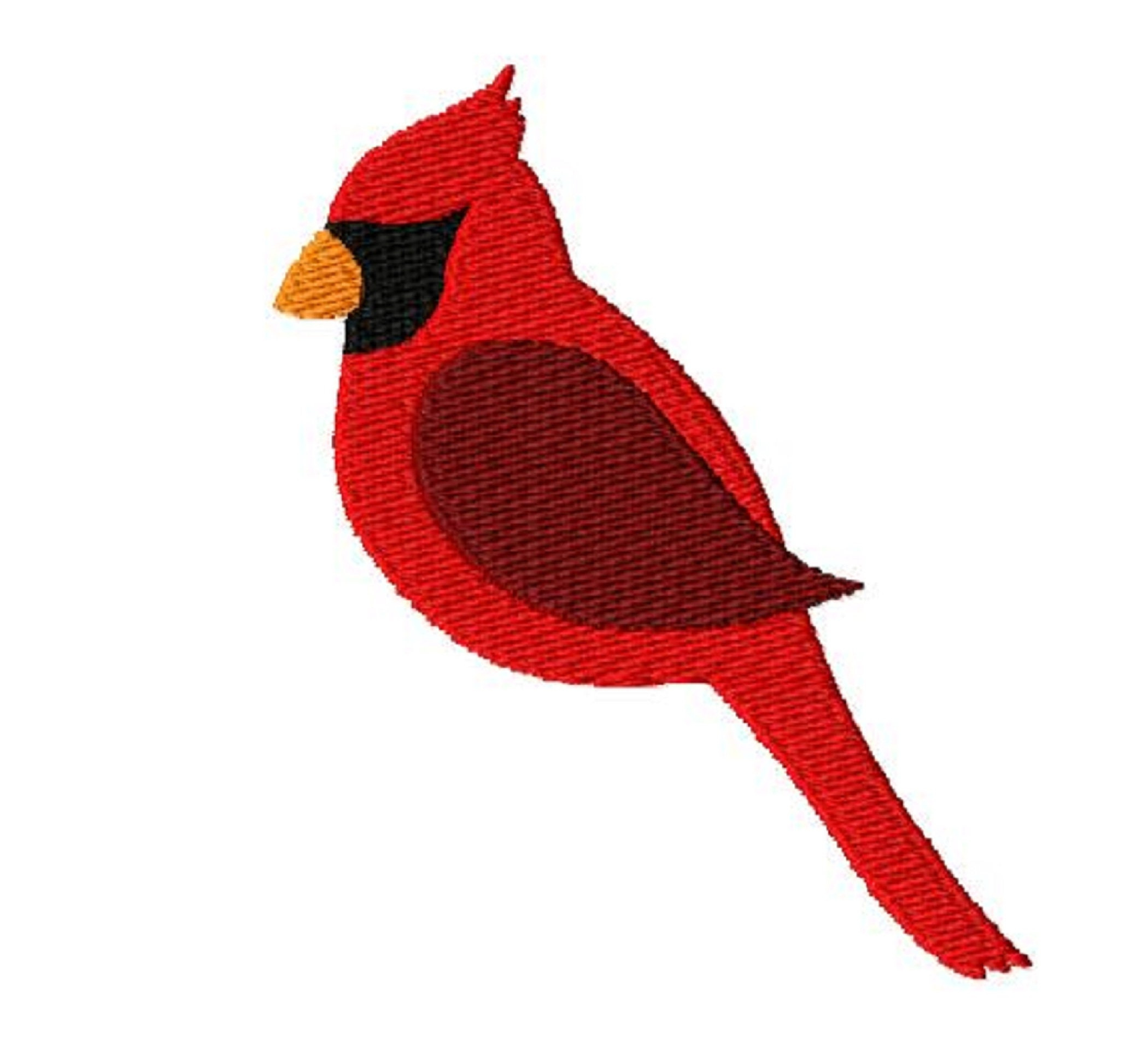 Cardinal Red Bird Machine Embroidery Design Mini Bird Cardinal for Cardinal Feather Template