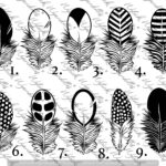 Chicken/ Bird Feather Decal   Laced, Barred, Mottled, Patterned With Regard To Chicken Feather Template