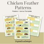 Chicken Feather Color Poster Identification Poultry Patterns With Regard To Chicken Feather Template