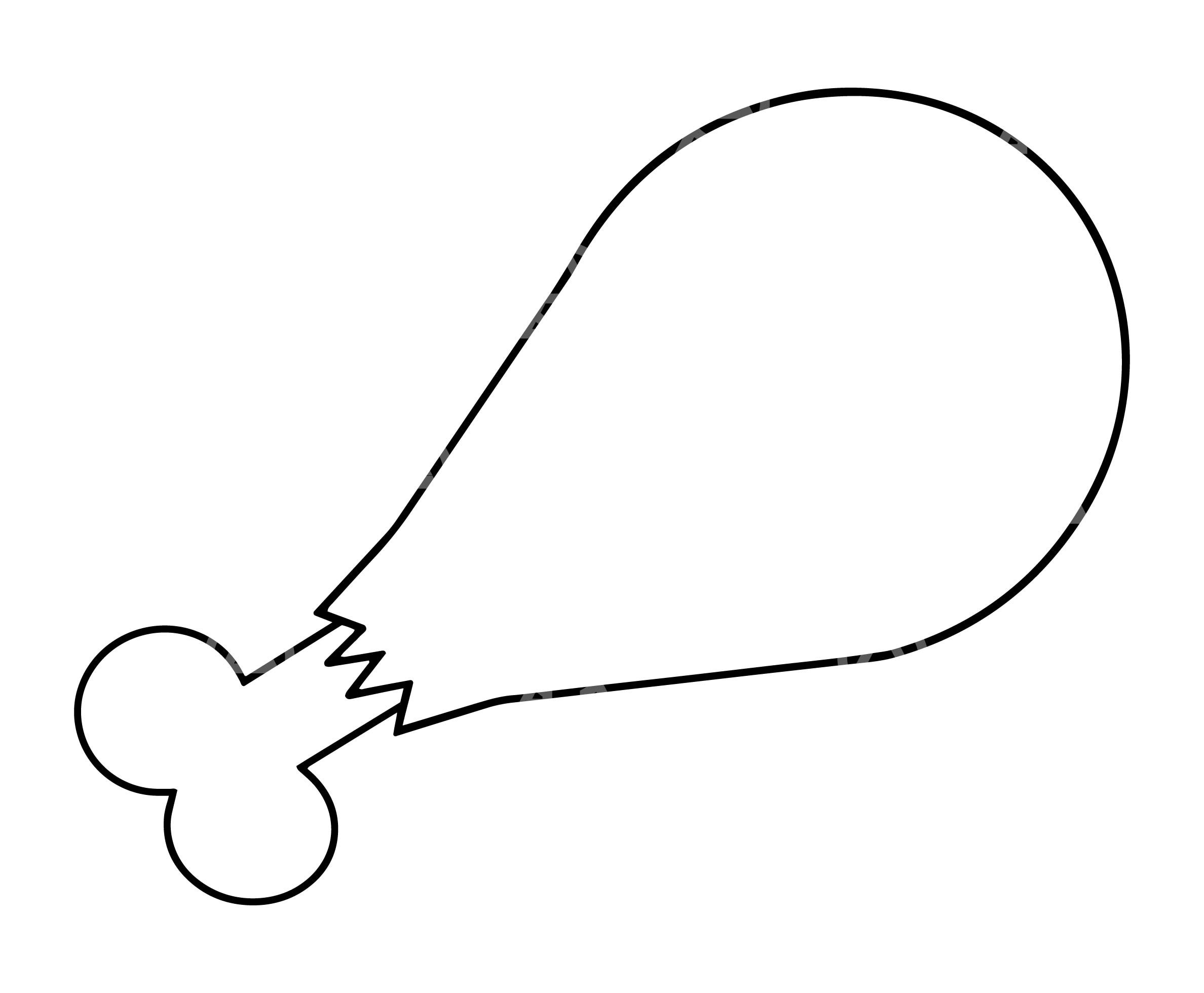 Chicken Leg Svg, Turkey Leg Svg, Leg Day, Chicken Drumstick pertaining to Printable Turkey Leg Template