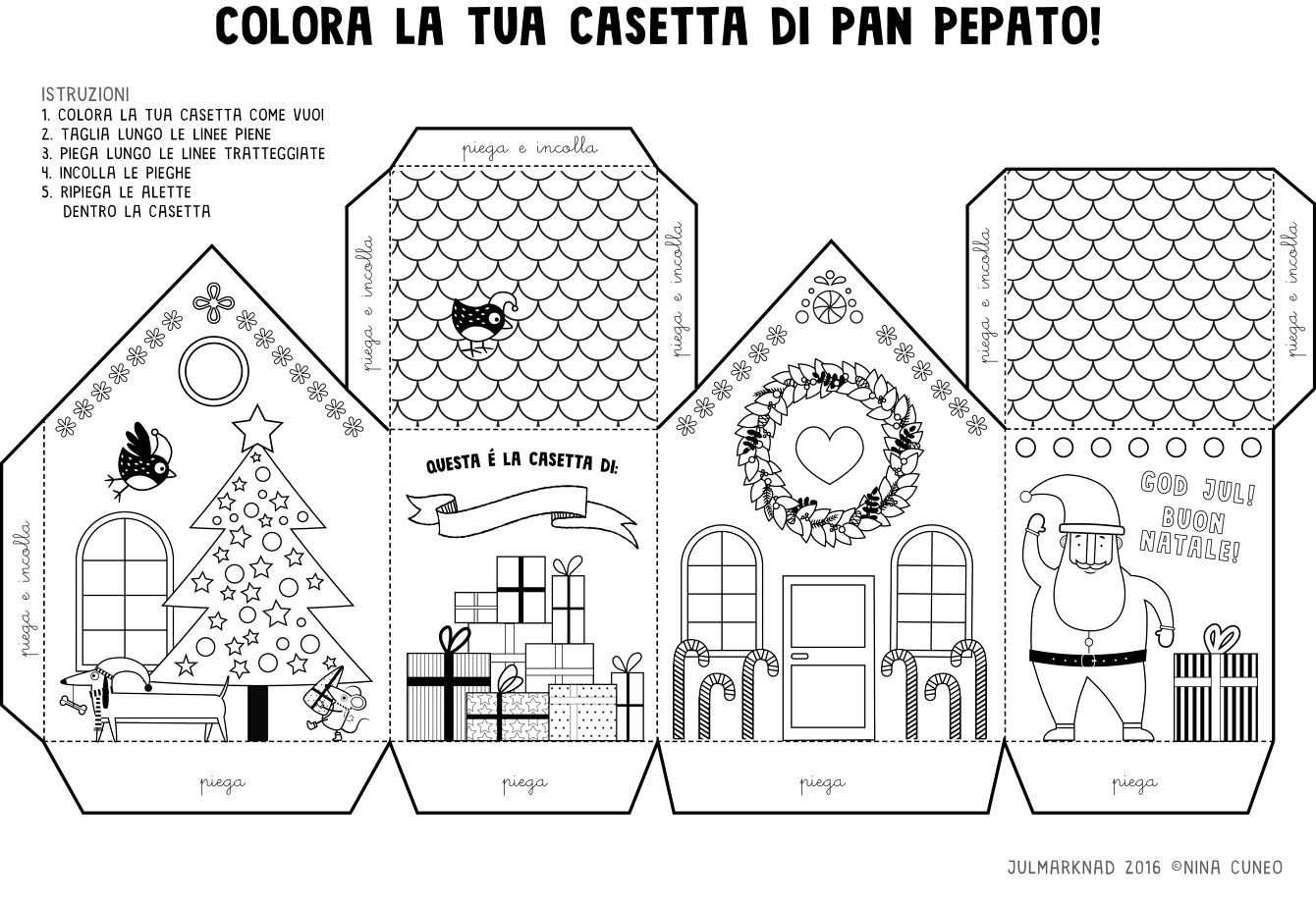 Christmas Coloring Pages - Www.ninacuneo with Gingerbread House Template Coloring