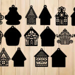 Christmas Gingerbread House Template Svgjulydigitalimages Throughout Gingerbread House Template Svg