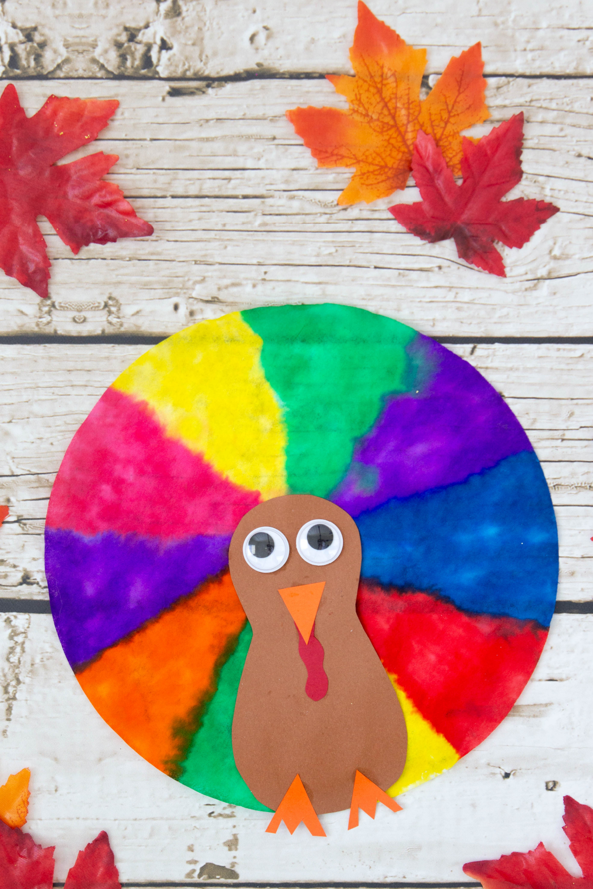Coffee Filter Turkey Craft (With Printable Template) with regard to Coffee Filter Turkey Template