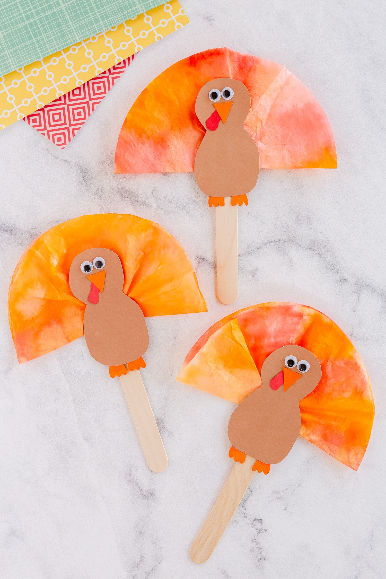 Coffee Filter Turkeys - Made To Be A Momma pertaining to Coffee Filter Turkey Craft Template