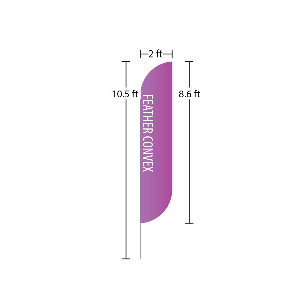 Convex Feather Flag – Successful Signs And Awards intended for Feather Flag Convex Template