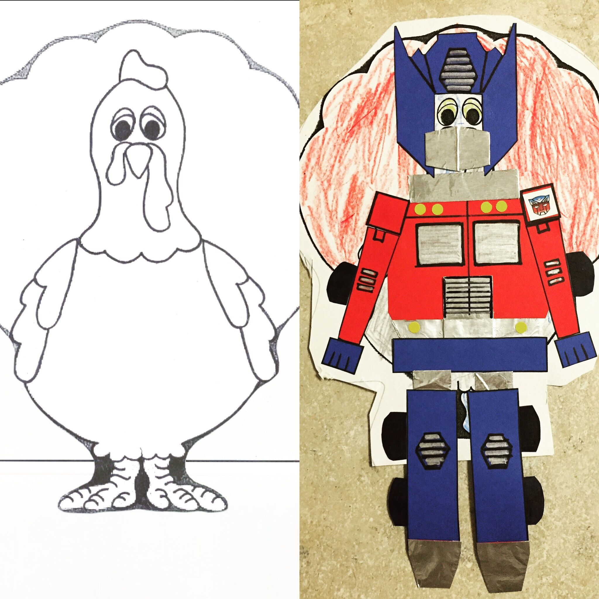 Cool Ideas intended for Transformer Turkey in Disguise Template