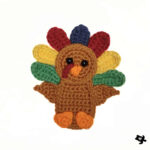 Crochet Pattern: Turkey Appliqué   Free Pattern   Natalina Craft Intended For Turkey Applique Template