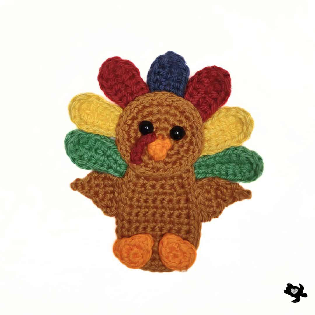 Crochet Pattern: Turkey Appliqué - Free Pattern - Natalina Craft intended for Turkey Applique Template