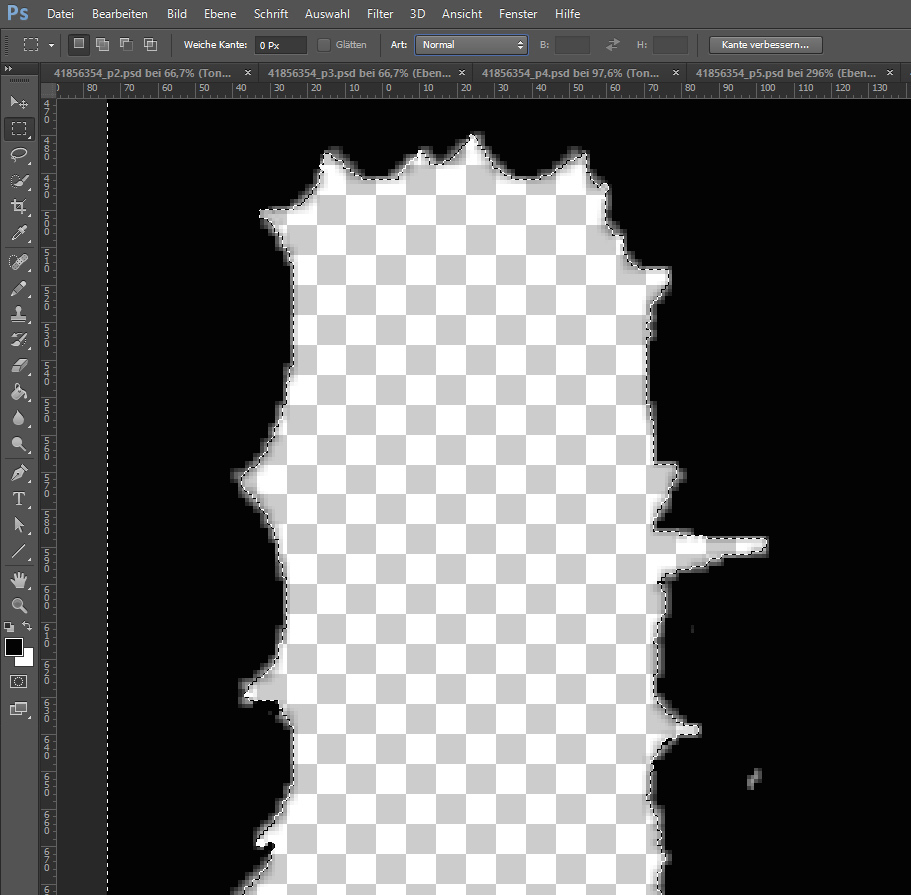 Cs6 - Photoshop Feathers Selections Even Though I Turned It Off for PSD Template to Feather a Shirt