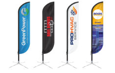 Custom Feather Banners | Printmoz with 4 Over Printing Feather Flag Template