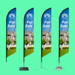 Custom Printed Feather Flags For Brand Promotion | Hotcards For Zoom 3 Feather Flag Template