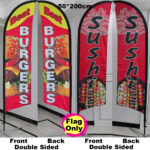 Custom Sushi Feather Flag 8Ft/11Ft/13Ft Single Double Sided Outdoor  Advertising Banner Bbq Restaurant Beach Shop Swooper Flag   Aliexpress Throughout Feather Flags Sushi Template