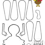 Cut And Paste Turkey Craft For Kids With Free Template Pertaining To Simple Turkey Template