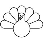 Cute Turkey Svg, Turkey Outline, Kid Turkey Cut File Clipart For Turkey Outline Template
