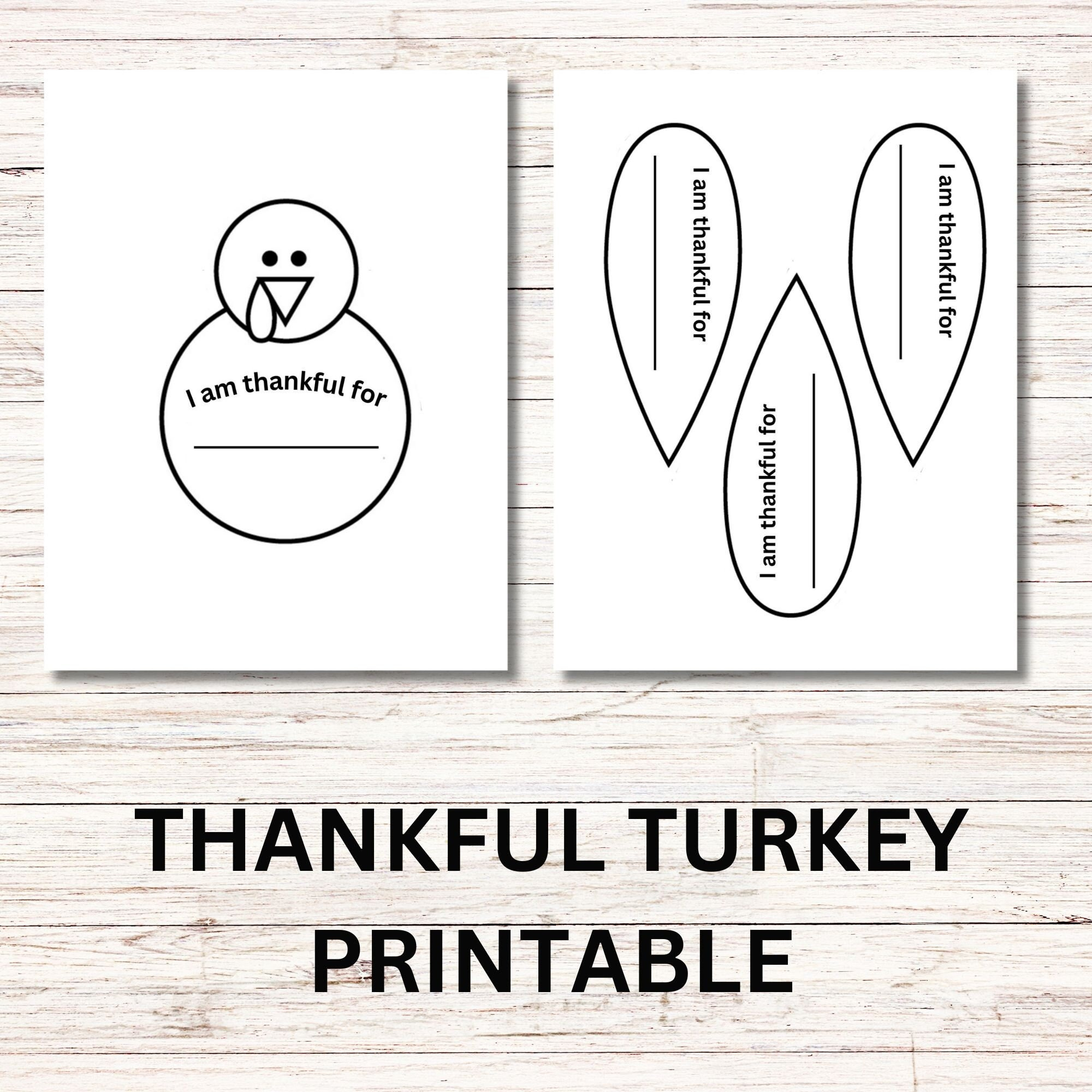 Dankbare Türkei Zum Ausdrucken, Dankbare Türkei, Ich Bin Dankbar for I Am Thankful For Feather Template