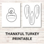 Dankbare Türkei Zum Ausdrucken, Dankbare Türkei, Ich Bin Dankbar With Turkey Feather Template I Am Thankful For Free Printable