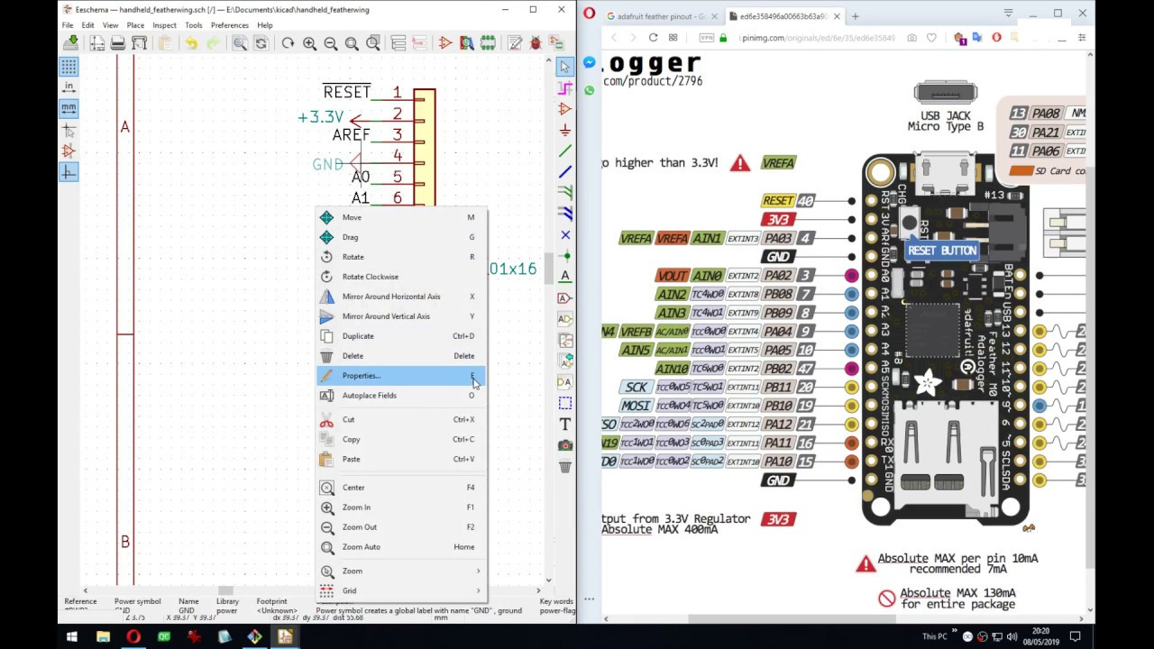 Designing A Handheld Feather Wing In Kicad in Kicad Feather Template