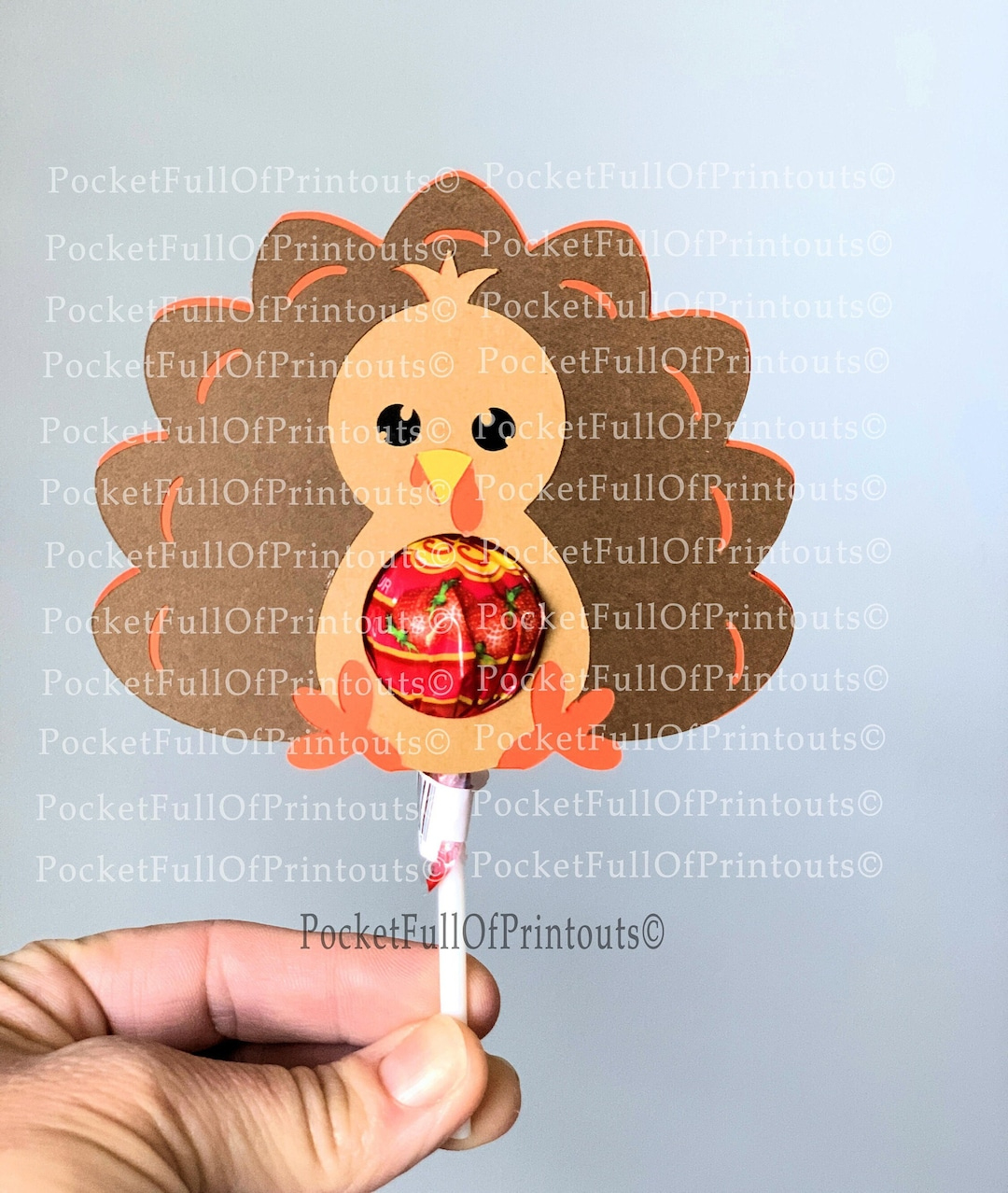 Digital Svg Template - Turkey Thanksgiving Lollipop Holder - Cricut Joy  Compatible - Etsy with regard to Turkey Lollipop Holder Template