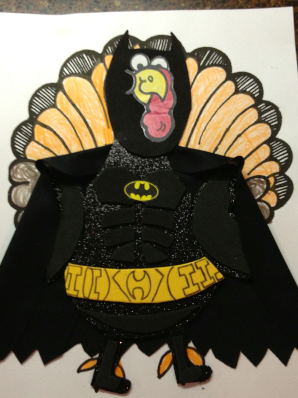 Discover 9 Disguise A Turkey Project And Turkey Dressed As Batman with Batman Turkey Disguise Template