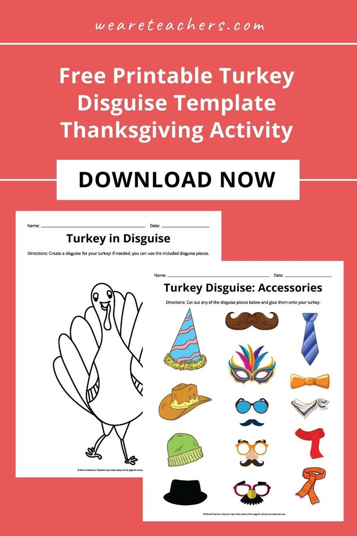 Discover The Hidden Turkeys With Our Free Printable Template for Hidden Turkey Project Template
