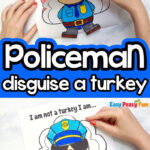 Disguise A Turkey As A Police Officer Printable Template Within Disguise A Turkey Police Officer Template