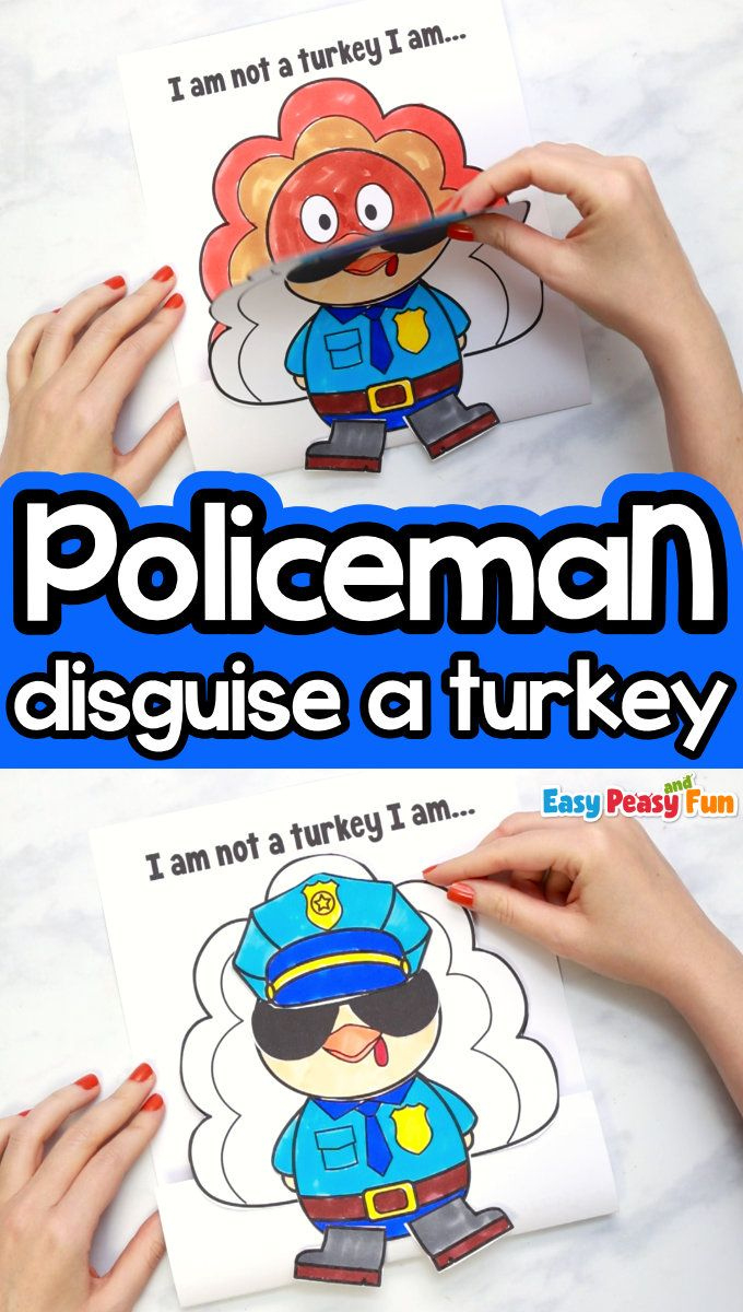 Disguise A Turkey As A Police Officer Printable Template within Disguise a Turkey Police Officer Template