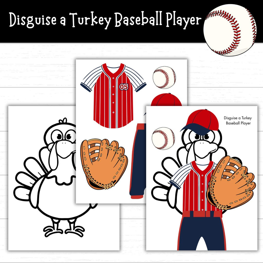 Disguise A Turkey Baseball Player, Printable Turkey Disguise regarding Disguise a Turkey Baseball Player Template