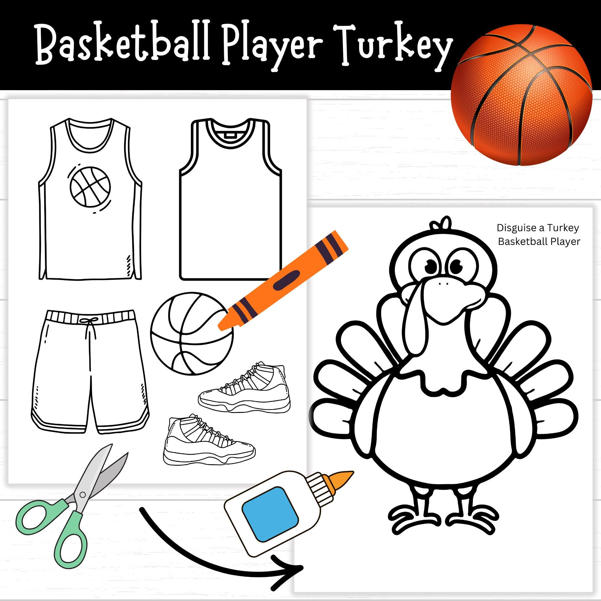 Disguise A Turkey Basketball Player, Printable Basketball Uniform inside Disguise A Turkey Basketball Player Template