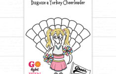 Disguise A Turkey Cheerleader, Cheerleader Turkey, Turkey In with Disguise a Turkey Cheerleader Template