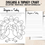 Disguise A Turkey Craft Project: Thanksgiving Family Activity With Turkey Letter Template