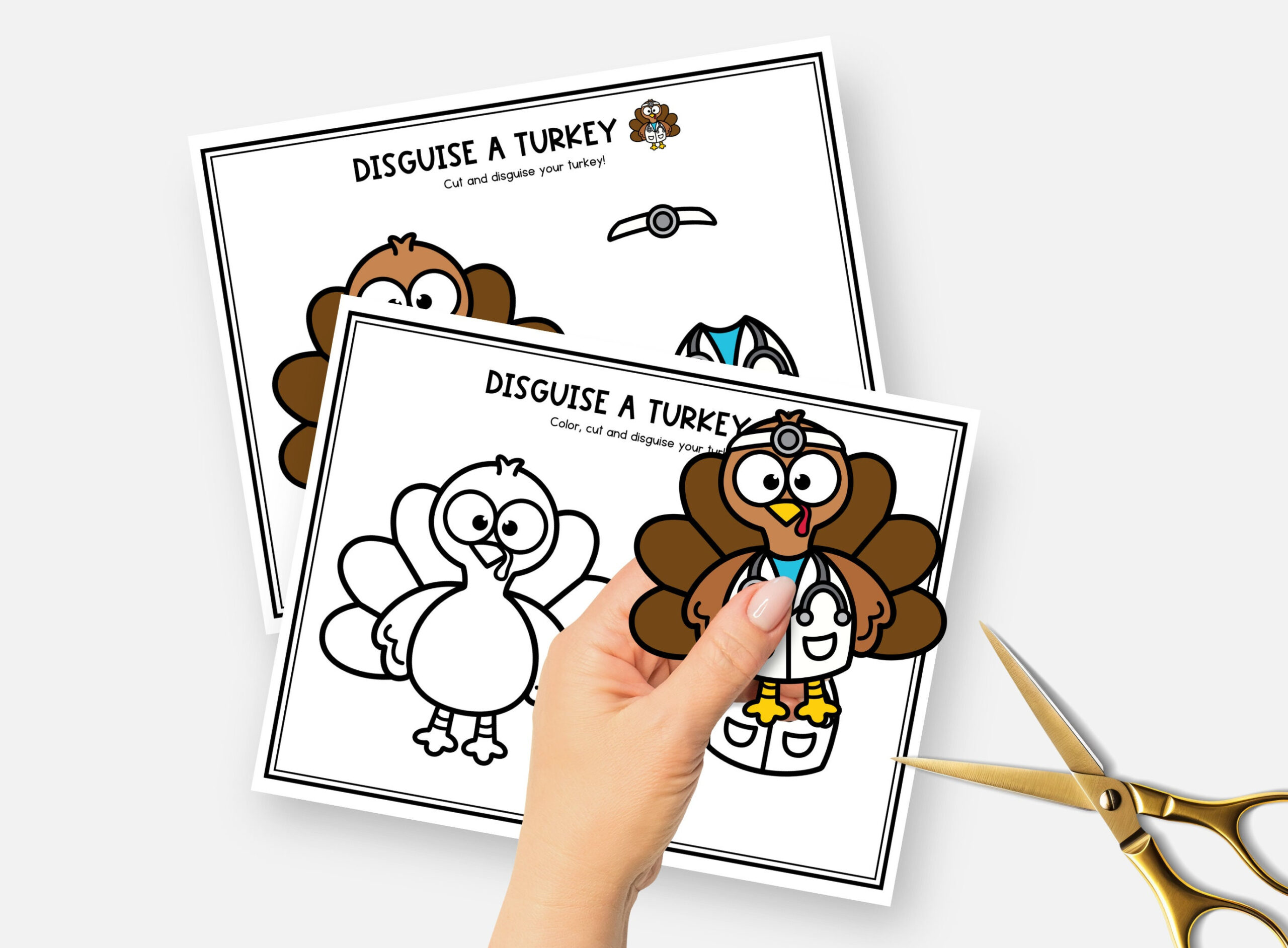Disguise A Turkey, Doctor Disguise, Turkey In Disguise Project, Turkey Day  Craft, Thanksgiving Bulletin Board Decor, Disguise Worksheets pertaining to Disguise A Turkey Doctor Template