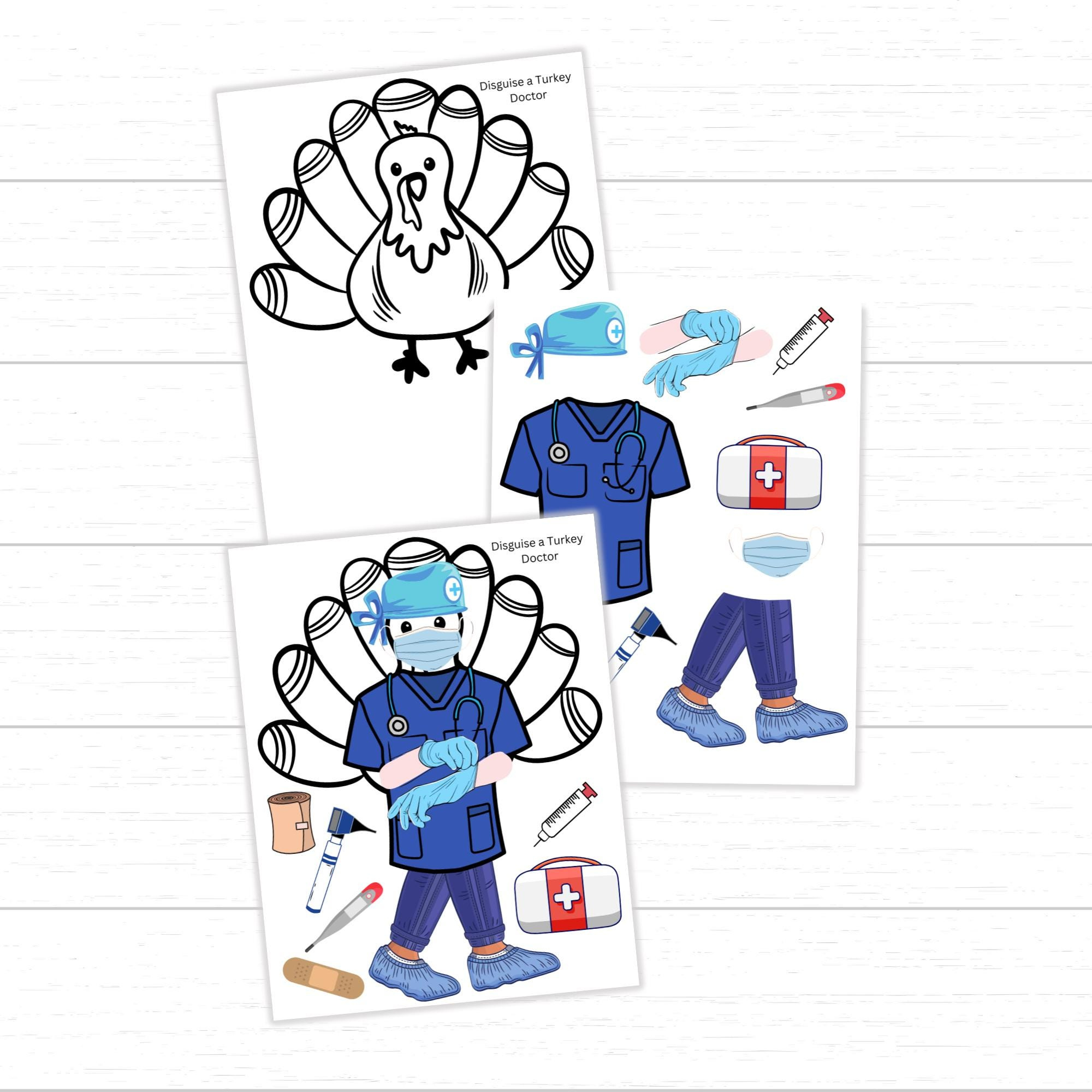 Disguise A Turkey Doctor, Doctor Turkey, Turkey In Disguise pertaining to Disguise A Turkey Doctor Template
