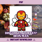 Disguise A Turkey Iron Man Template | Thanksgiving Craft Printable Regarding Disguise A Turkey Deadpool Template