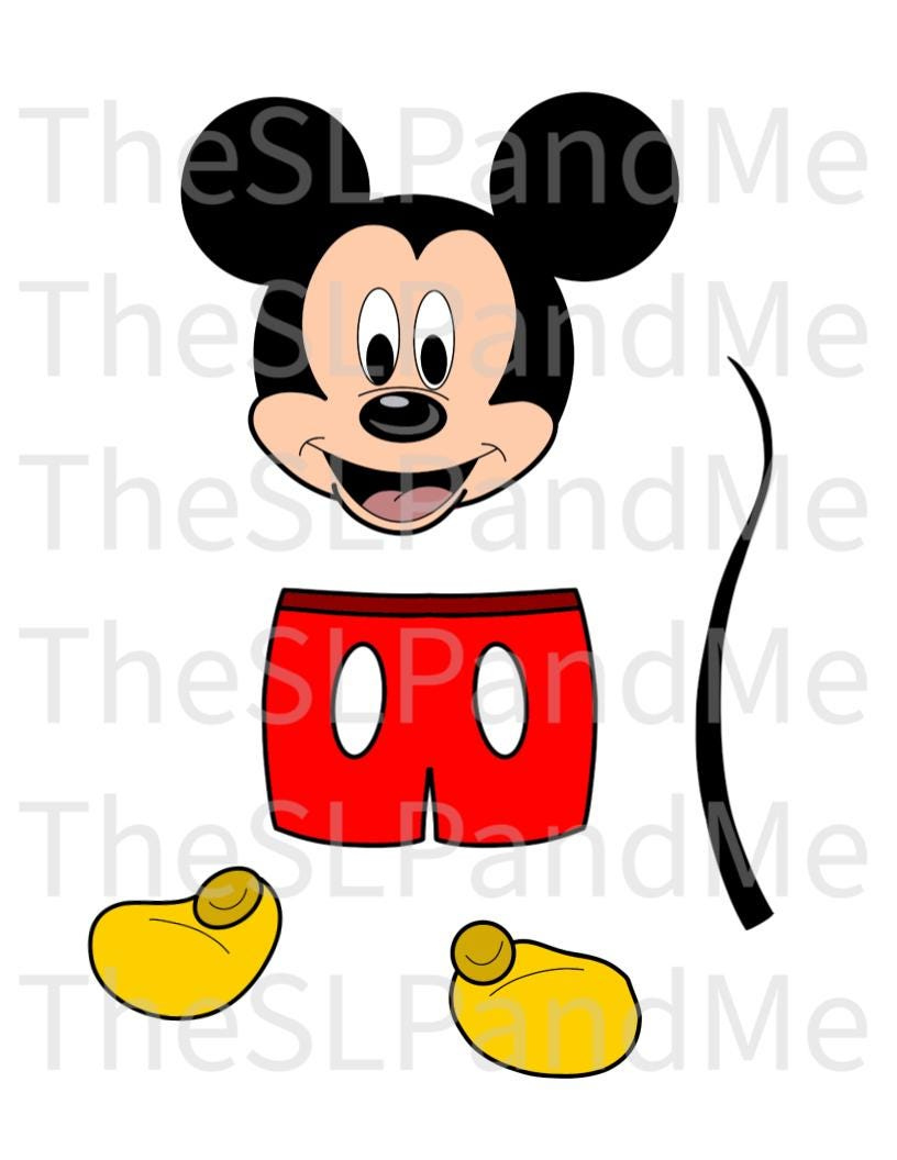 Disguise A Turkey- Mouse Disguise-Resizable! - Etsy Finland inside Disguise Template Printable Mickey Mouse Turkey Disguise