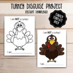 Disguise A Turkey Printable Activity   Turkey Only   Hide A Turkey Pertaining To Template Printable Disguise A Turkey Template