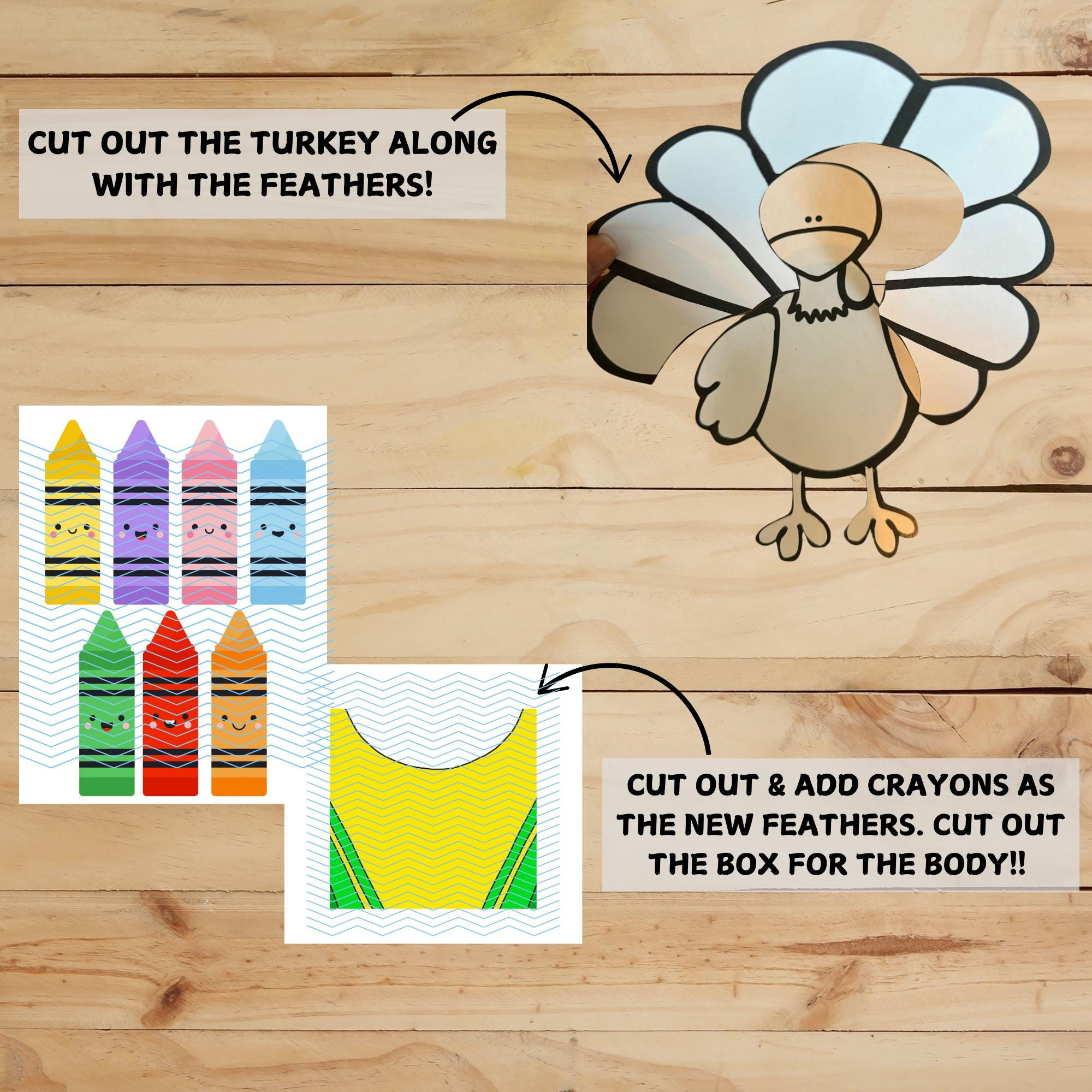 Disguise A Turkey Project | Crayon Box Disguise | Digital Instant inside Disguise A Turkey Crayon Box Template