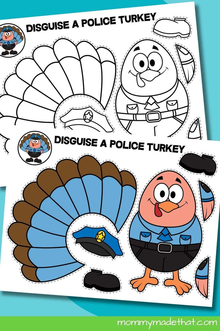 Disguise A Turkey Project (Free Printable Templates + Ideas) inside Disguise Template Printable Police Turkey Disguise