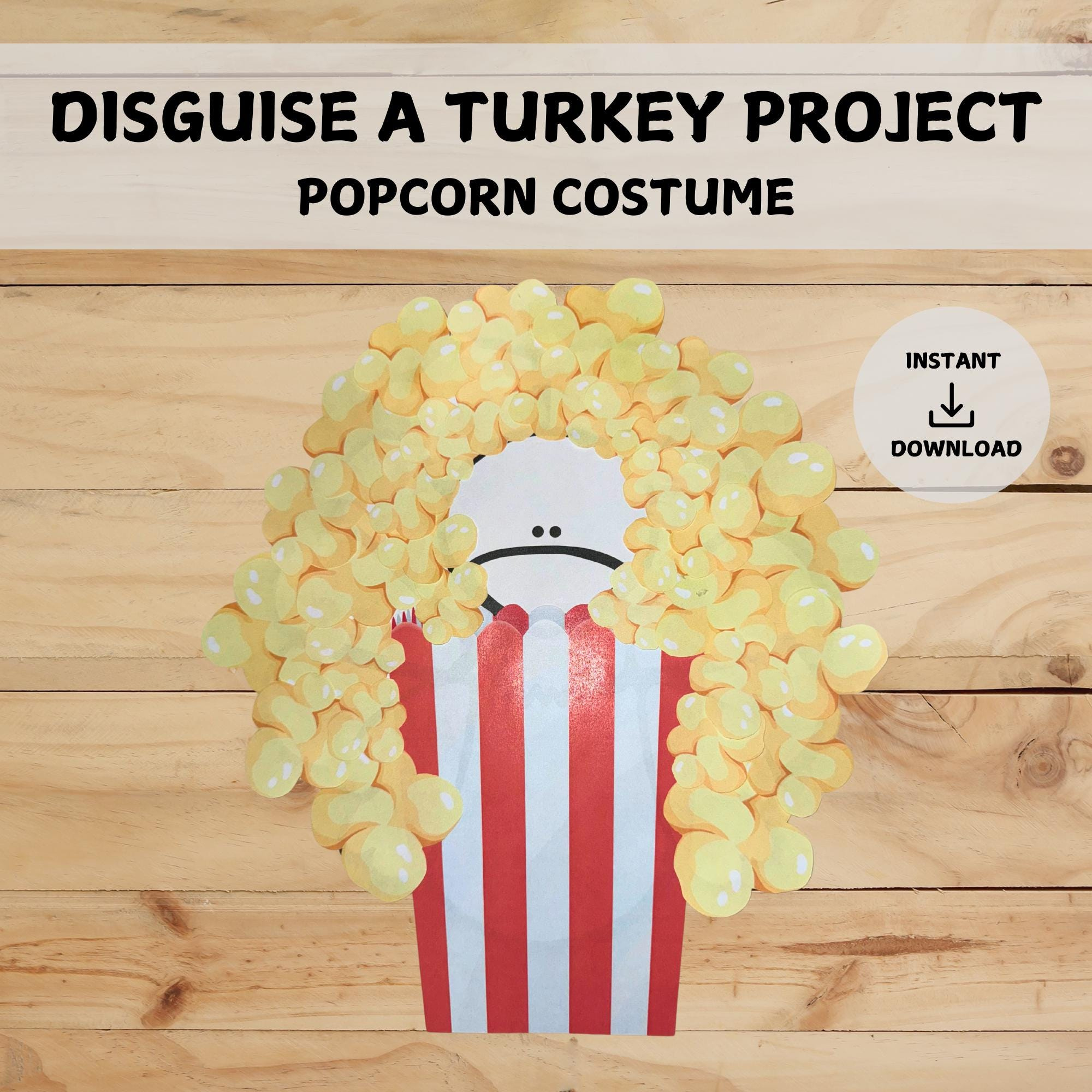 Disguise A Turkey Project | Popcorn Disguise | Digital Download with regard to Disguise A Turkey Popcorn Template