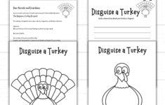 Disguise A Turkey Project, Turkey In Disguise, Printable Disguise in Blank Disguise A Turkey Template