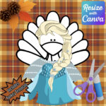 Disguise A Turkey Queen Disguise Resizable!   Etsy For Turkey Disguise Elsa Template