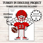 Disguise A Turkey, Turkey In Disguise Printable, Thanksgiving Intended For Disguise Tom Turkey As A Football Player Template